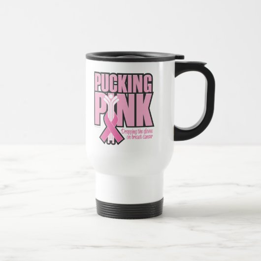 Pucking Pink (Hockey) Reisebecher (Rechts)