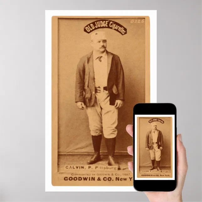 Pud Galvin Baseball Card 1887 Poster Zazzle.de