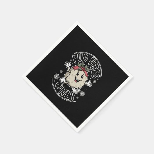 Pud Vibes Nur lustige Weihnachten Serviette (Ecke)