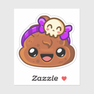 Pudding & Cute Skull Accessory - Happy Jump Aufkleber