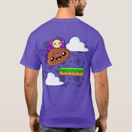 Pudding & Cute Skull with Back Print - Happy Jump T-Shirt (Rückseite)