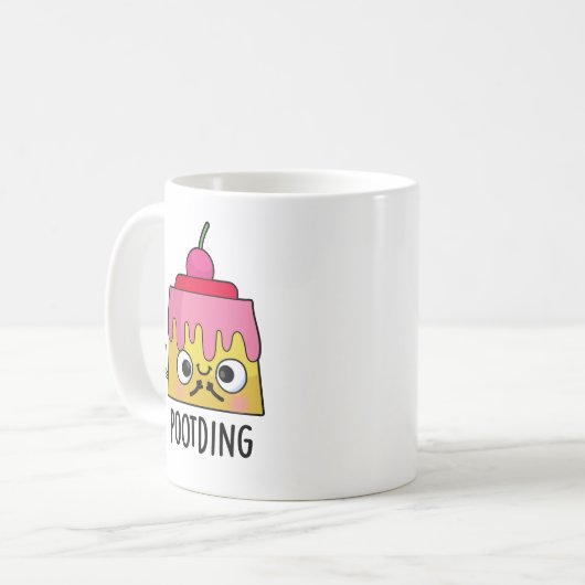 Pudding Furz Pun Kaffeetasse (Vorderseite Links)