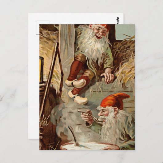 "Pudding In the Barn" von Jenny Nystrom Postkarte (Vorne/Hinten)