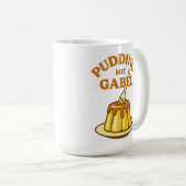 Pudding Mit Gabel Lustiges Design Kaffeetasse (VorderseiteRechts)