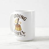 Pudding Mit Gabel Lustiges Design Kaffeetasse (Vorderseite Links)