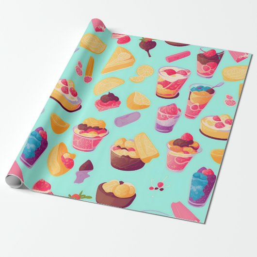 Pudding Mosaic Personalisiertes Muster Geschenkpapier (Ungerollt)