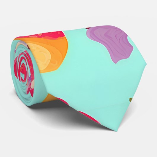 Pudding Mosaic Personalisiertes Muster Krawatte (Gerollt)