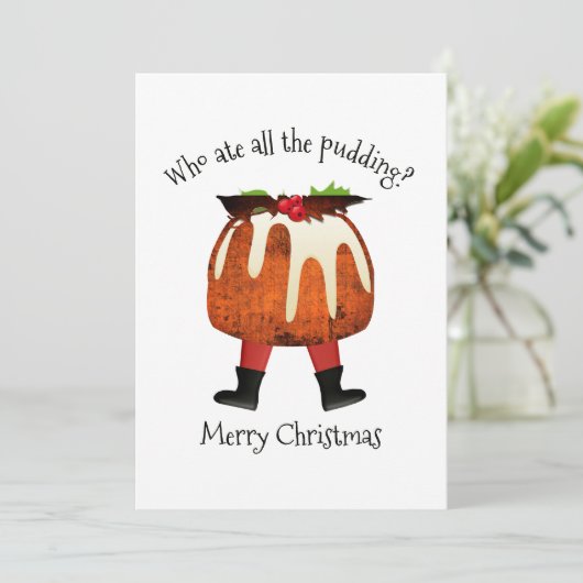 Pudding Spaß Frohe Weihnachten (Stehend Vorderseite)
