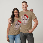 Pudding Zwarf Hamster in Weihnachten Weihnachtsman T-Shirt (Unisex)
