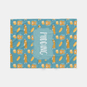 Puddingkundenspezifische Corgi-Decke durch Fleecedecke (Vorderseite (Horizontal))