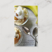 Puddings aus Bananen und Keksen Visitenkarte (Rückseite)