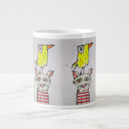 Puddy Cat & Canary Jumbo Tasse