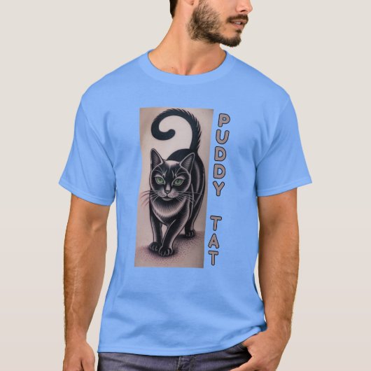 Puddy Tat – Katzen-Tattoo T-Shirt (Vorderseite)