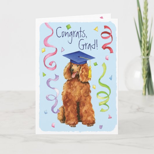 Pudel-Absolvent Karte (Vorderseite)