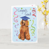 Pudel-Absolvent Karte (Gelbe Blume)