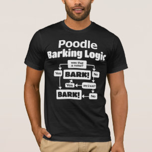 Pudel-Abstreifenlogik T-Shirt