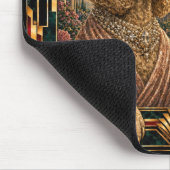 Pudel, Art Deco Hund Mousepad (Ecke)