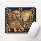 Pudel, Art Deco Hund Mousepad (Mit Mouse)