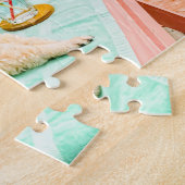 Pudel auf Liegestuhl Puzzle (Seite)