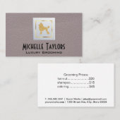 Pudel | Aufwachsen | Leder Visitenkarte (Vorne/Hinten)