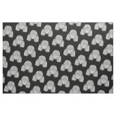 Pudel - ausführliche Hunde Stoff (Fat Quarter (45,7 x 55,9 cm))