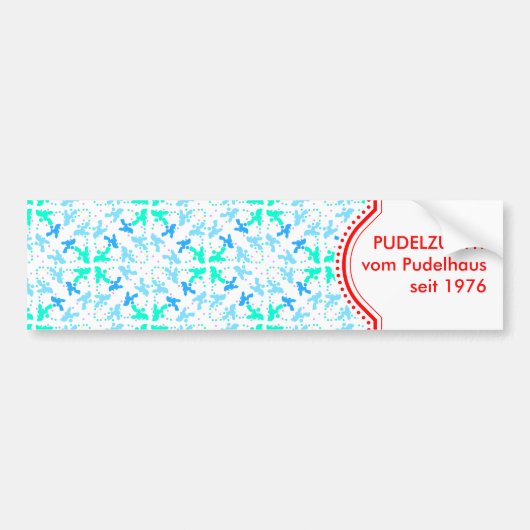 Pudel Autoaufkleber (Vorne)