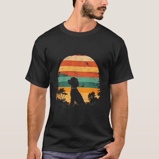 Pudel Berg Wandern Camping T-Shirt (Vorderseite)