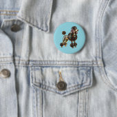 Pudel-Buntglas-Knopf Button (Beispiel)