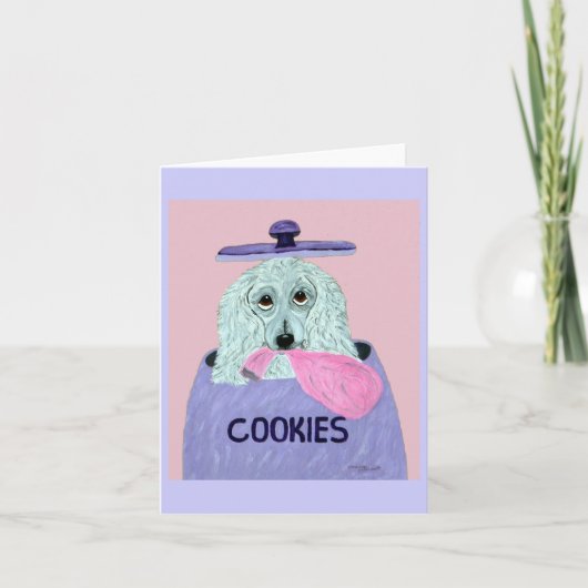 Pudel Cookie Dieb Einladung (Vorderseite)