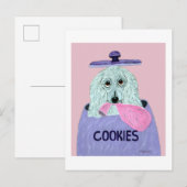 Pudel Cookie Dieb Einladungspostkarte (Vorne/Hinten)