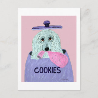 Pudel Cookie Dieb Einladungspostkarte