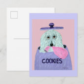 Pudel Cookie Dieb  Einladungspostkarte (Vorne/Hinten)