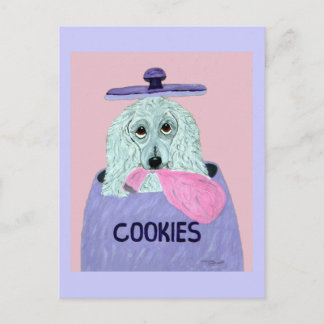 Pudel Cookie Dieb  Einladungspostkarte