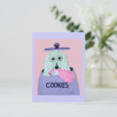 Pudel Cookie Dieb  Einladungspostkarte (Stehend Vorderseite)