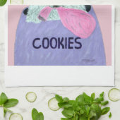 Pudel Cookie Dieb  Geschirrtuch (Gefaltet)