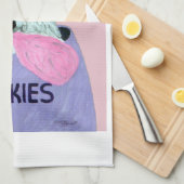 Pudel Cookie Dieb  Geschirrtuch (Viertel Falte)