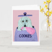 Pudel Cookie Dieb  Karte (Gelbe Blume)