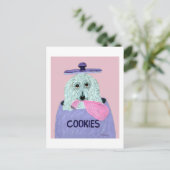Pudel Cookie Dieb  Postkarte (Stehend Vorderseite)