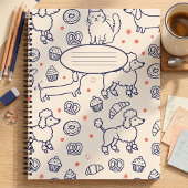 Pudel Dachshunde & Donuts Notizblock
