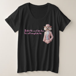 Pudel Dame weise Worte du bist genug Große Größe T-Shirt