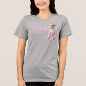 Pudel-Dame weise Worte Tri-Blend Shirt (Vorderseite)