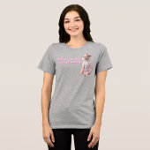 Pudel-Dame weise Worte Tri-Blend Shirt (Vorderseite voll)