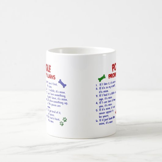 PUDEL Eigentums-Gesetze 2 Kaffeetasse (Mittel)