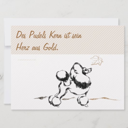 Pudel Einladungen (Vorderseite)
