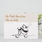 Pudel Einladungen (Stehend Vorderseite)