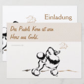 Pudel Einladungen (Vorne/Hinten)