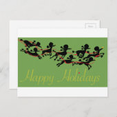 Pudel-Feiertagskarte Feiertagspostkarte (Vorne/Hinten)