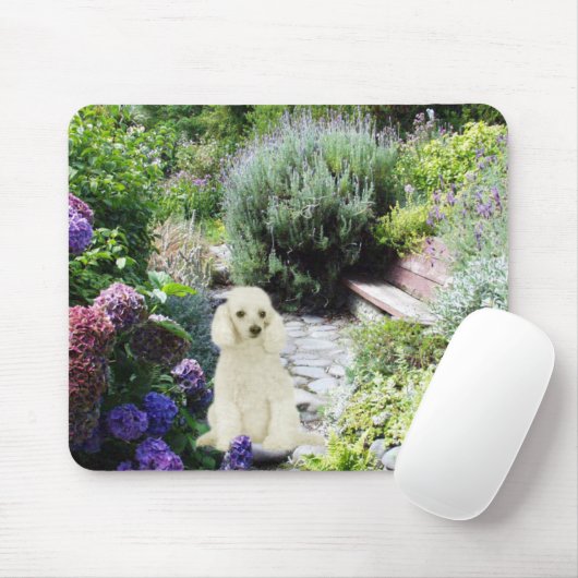 Pudel-Garten Mousepad (Mit Mouse)