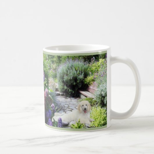 Pudel-Garten-Tasse Kaffeetasse (Rechts)