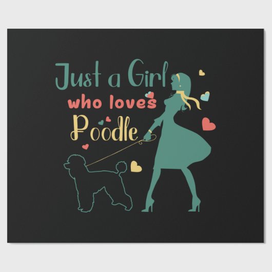 Pudel Geschenkpapier (Flach)